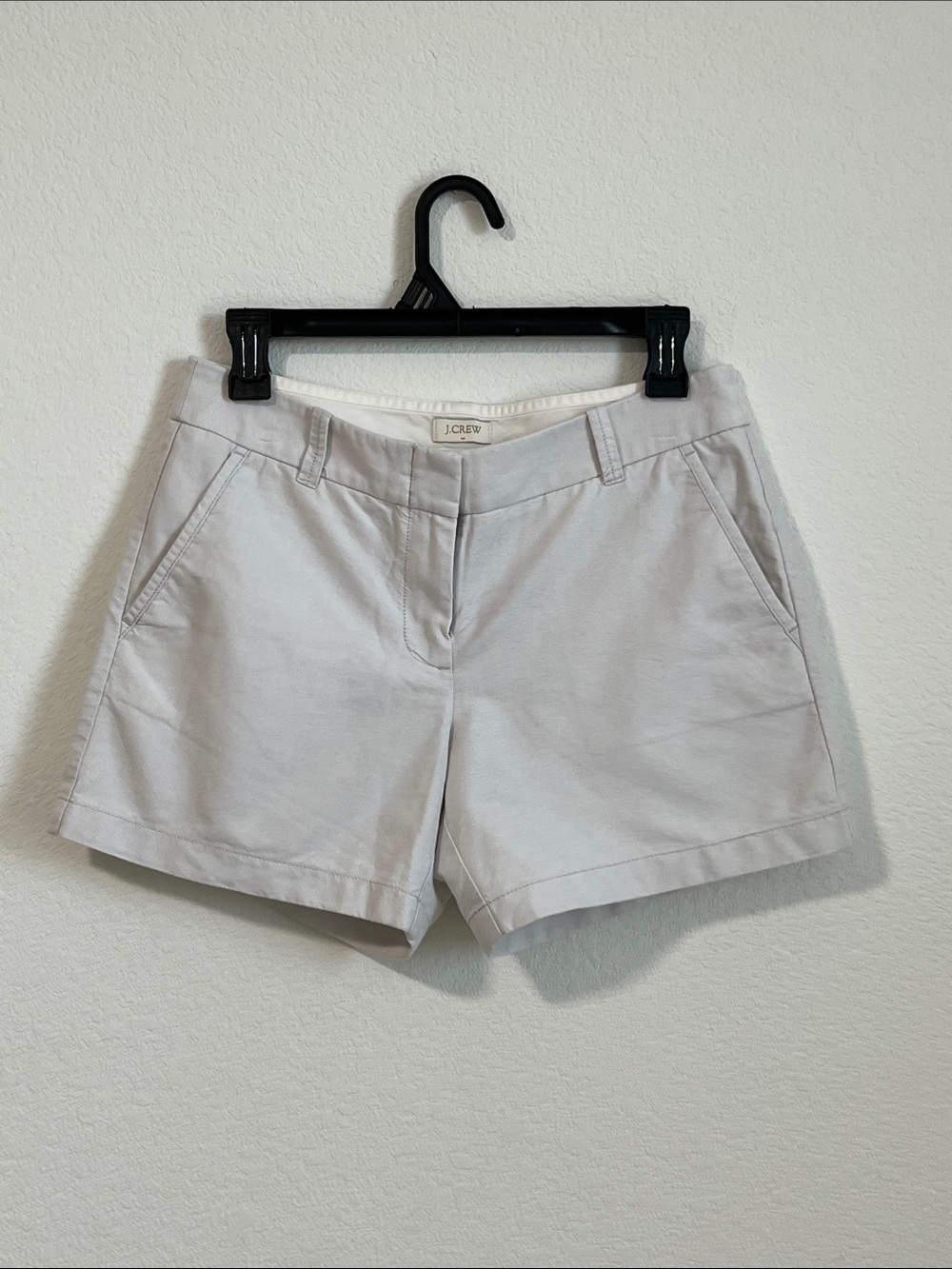 J. Crew Women's Light Gray Cotton tailored Chino Shorts Size 2